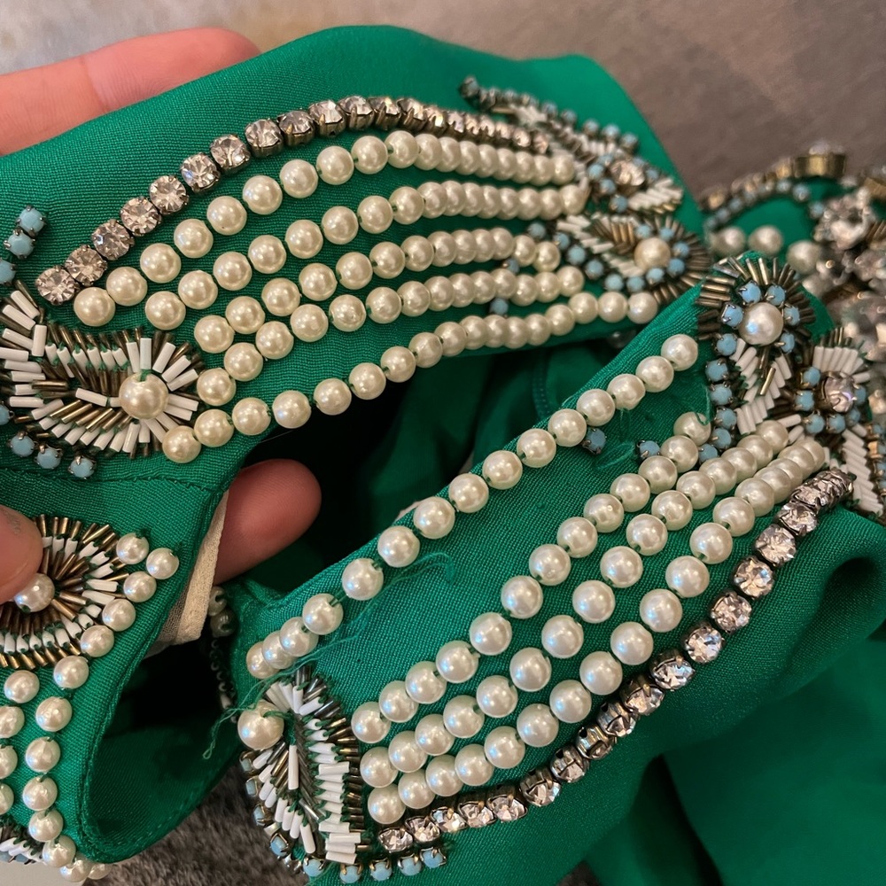 Thakoon green beaded silk dress size 6 - Picture 8 of 8